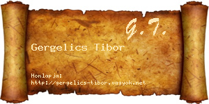 Gergelics Tibor névjegykártya