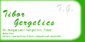 tibor gergelics business card